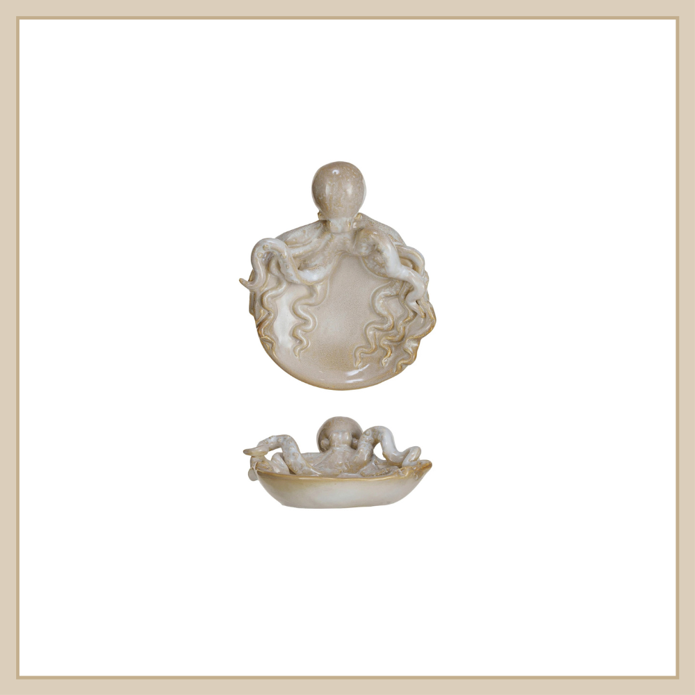 Stoneware Octopus Dish