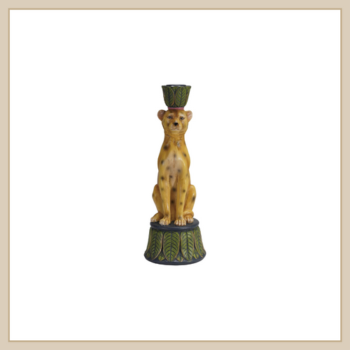 Resin Cheetah Taper Holder