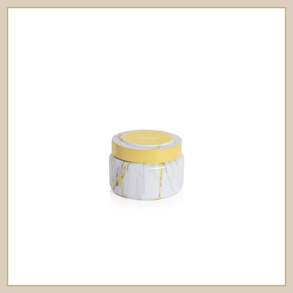 8.5oz Travel Tin Candle Pineapple Flower