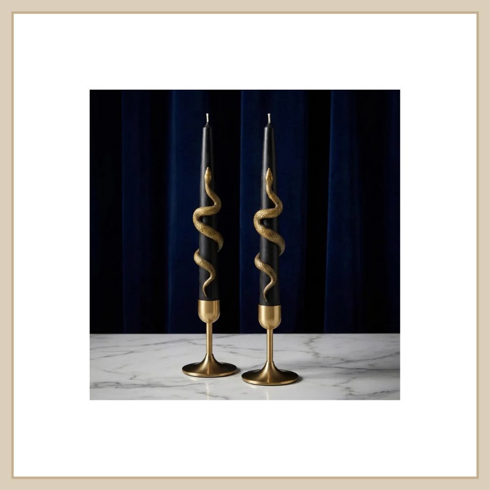 Unscented Snake Taper Candles in Box