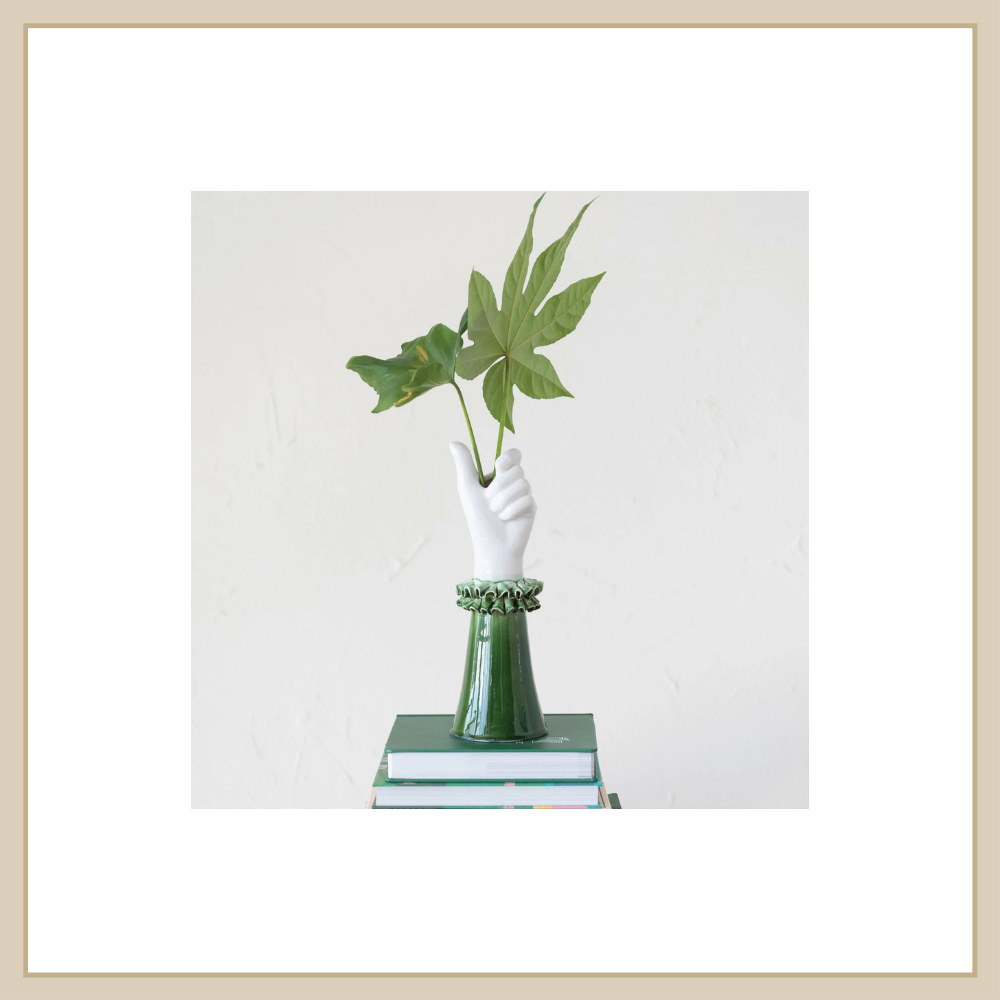 Ruffled Hand Vase