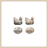 Stoneware Hen Shaped Salt & Pepper Shakers