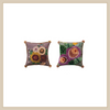 Cotton Tufted Pillow w Embroidery