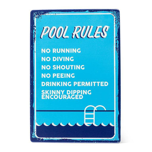 Pool Rules Sign