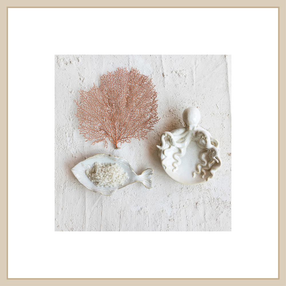 Stoneware Octopus Dish