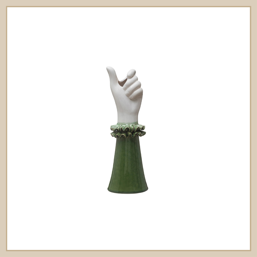 Ruffled Hand Vase