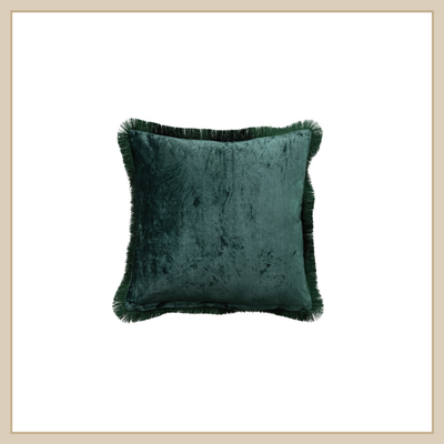 Square Velvet Pillow w/ Leopard Print
