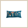 Cotton Printed Lumbar Pillow w Mushrooms