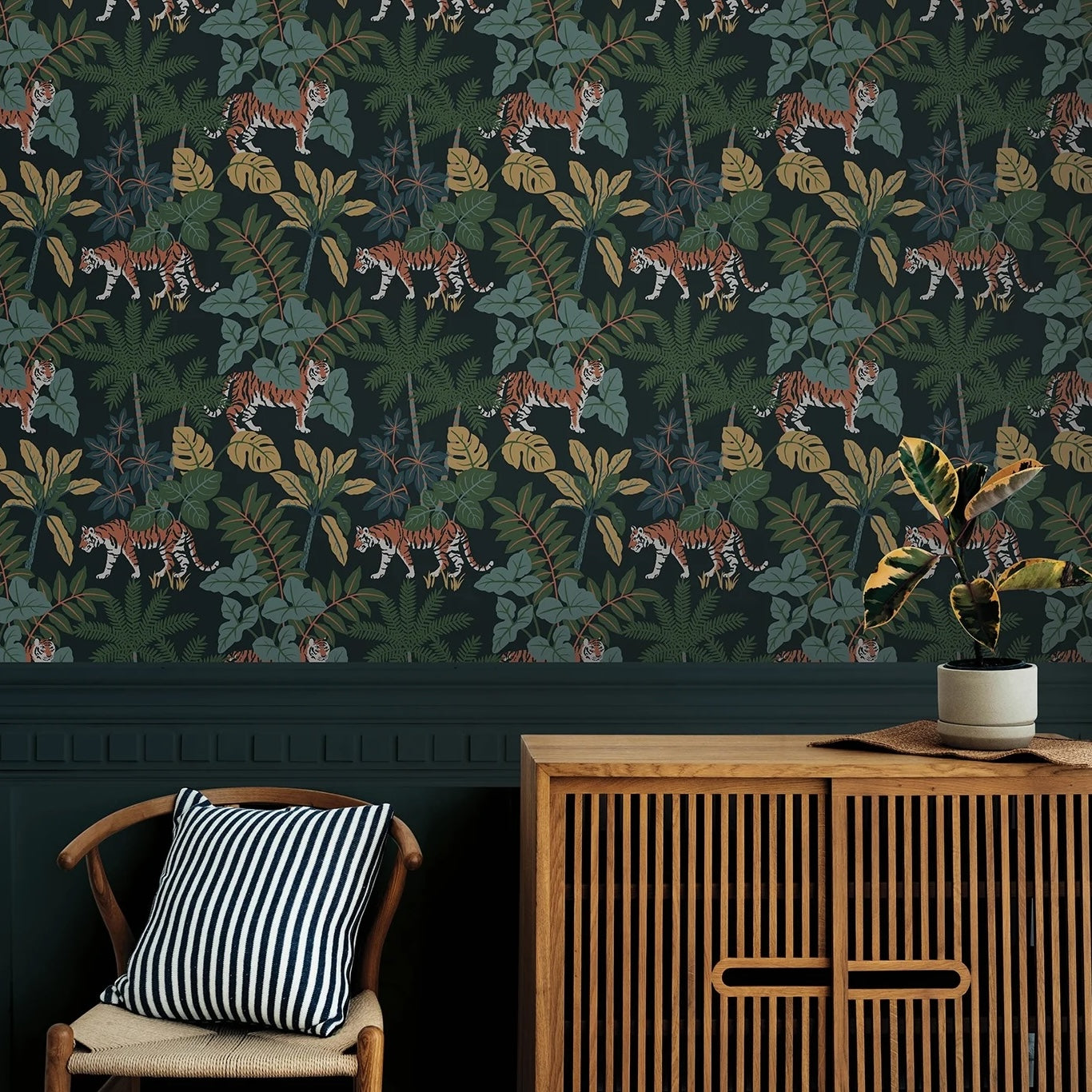 Caspian Jungle Prowl Wallpaper