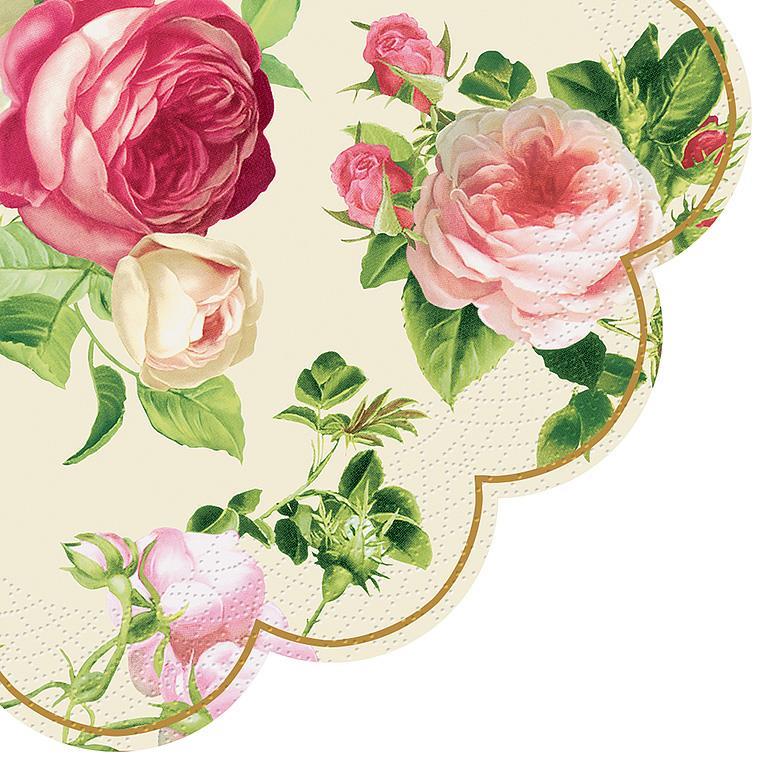 Round Rosalia Roses Napkin