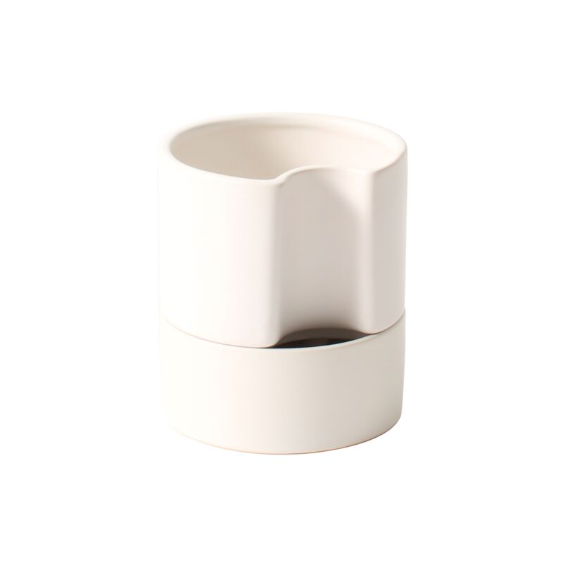 Jett Pot with Saucer - White (M)