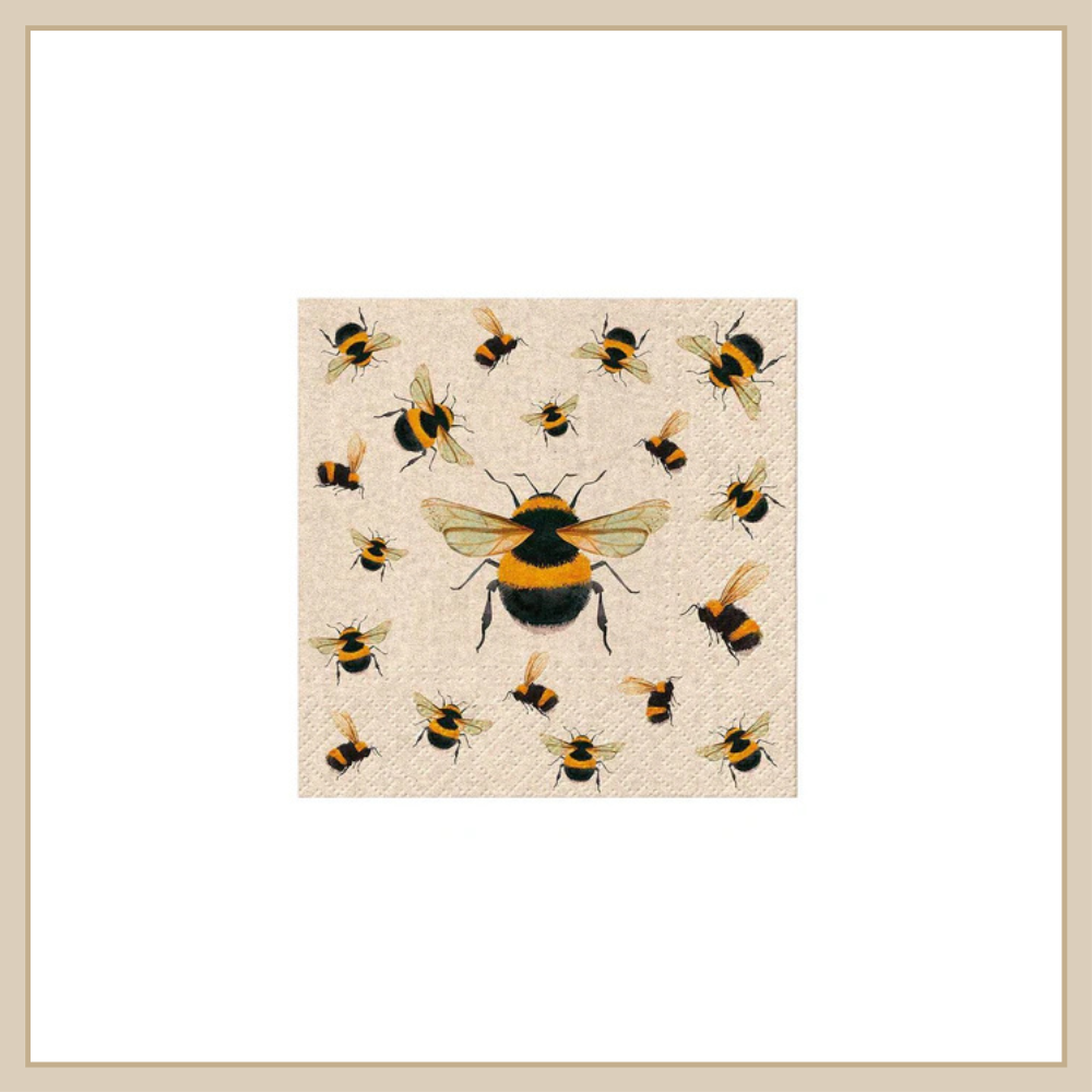 Small We Care Bee Napkin