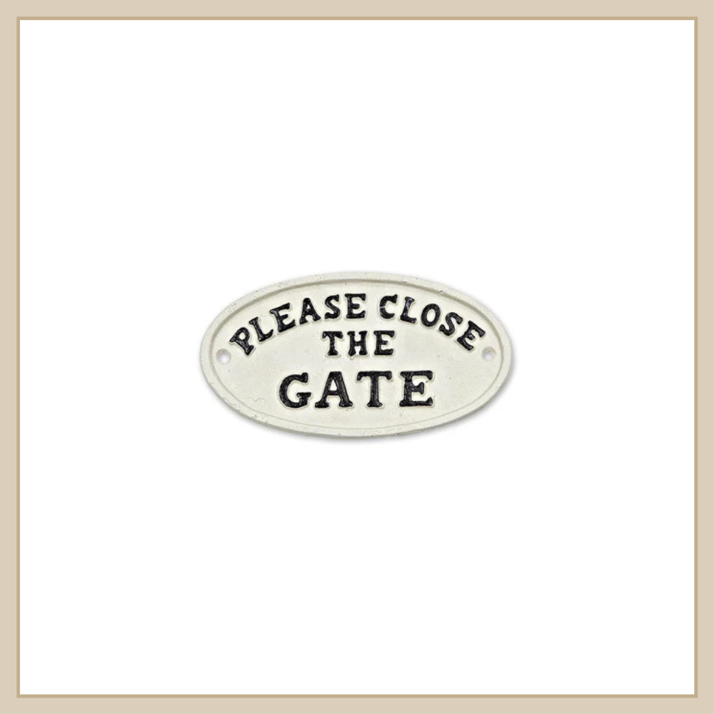 Please Close the Gate Sign - Envy Paint & Design LTD