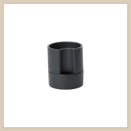 Jett Pot with Saucer - Black