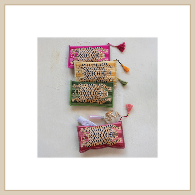 Cotton Voile Printed Zip Pouch