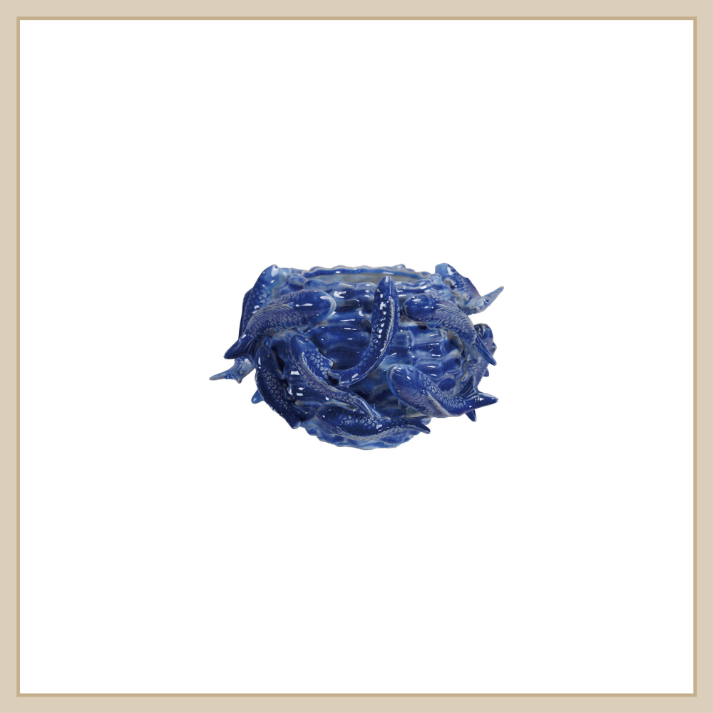 Blue Handmade Stoneware Planter