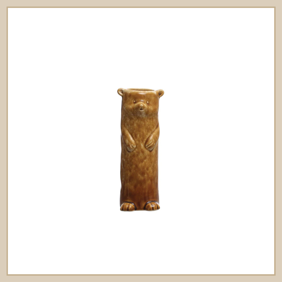 Stoneware Bear Vase - Envy Paint & Design LTD