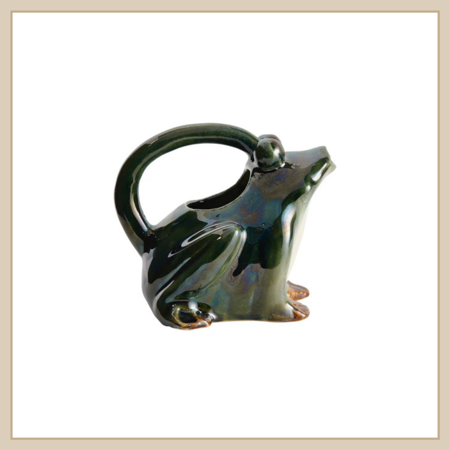 Stoneware Frog Watering Pitcher - Envy Paint & Design LTD