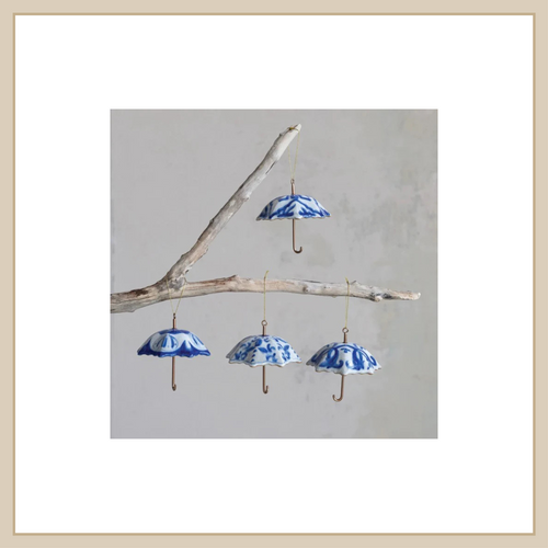 Stoneware Umbrella Ornament