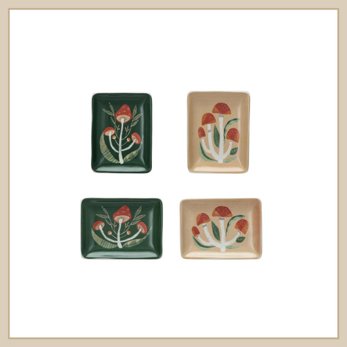 Stoneware Mushroom Dish