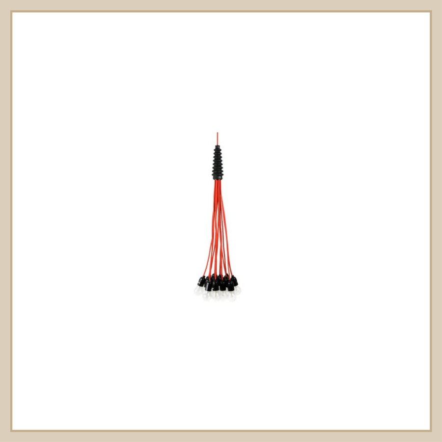 Red Wire Bundle Pendant Light
