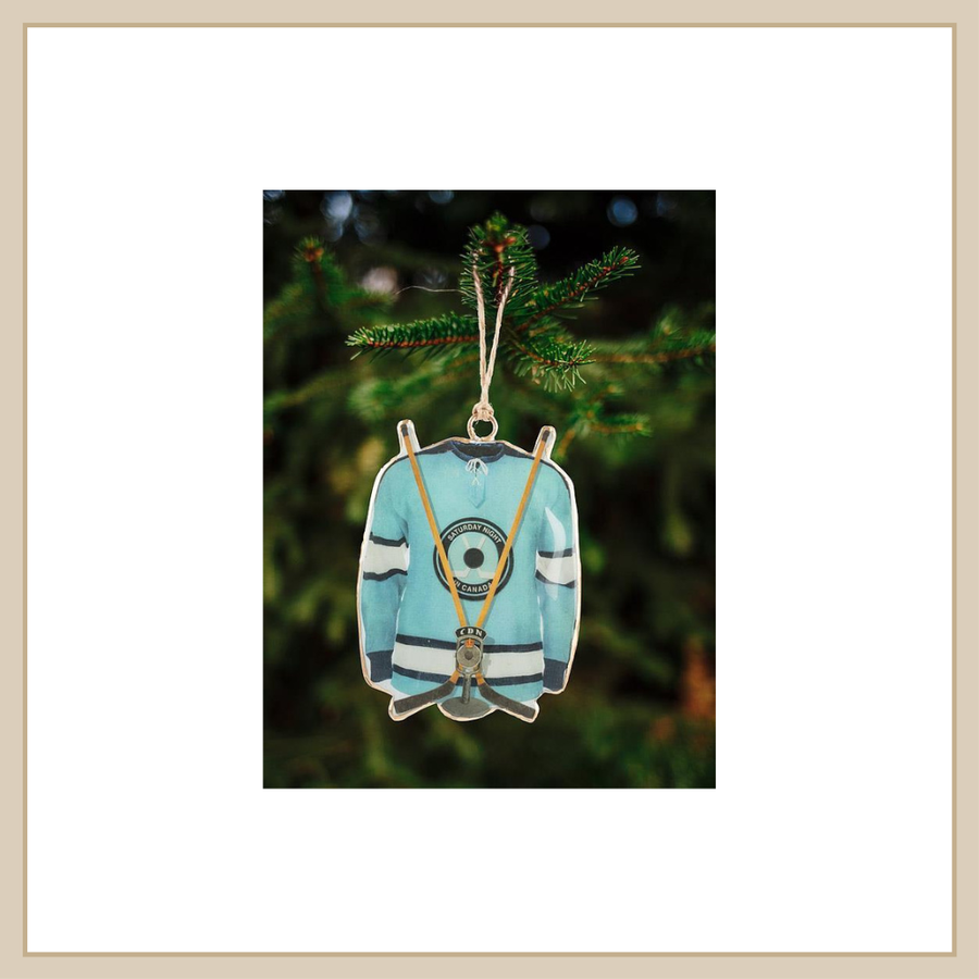 Blue Hockey Jersey Ornament