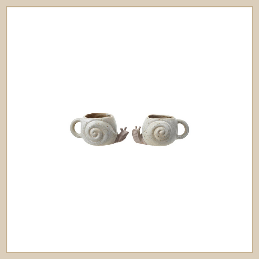 Stoneware Snail Shaped Mug
