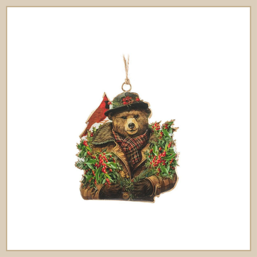 Bear in Coat & Hat Ornament