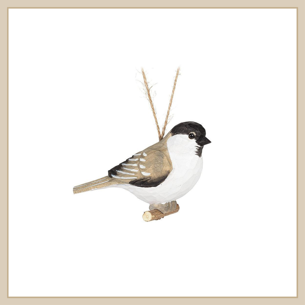 Chickadee Carved Ornament