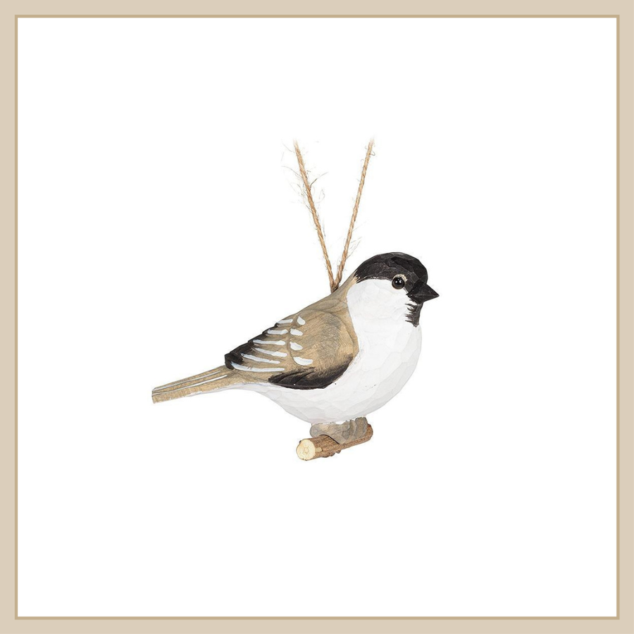 Chickadee Carved Ornament