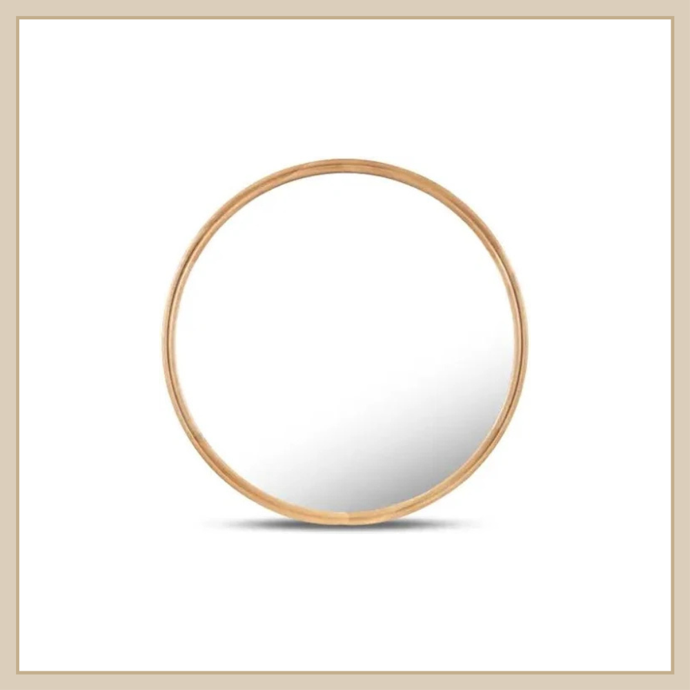 Alcott Round Mirror Small Oak