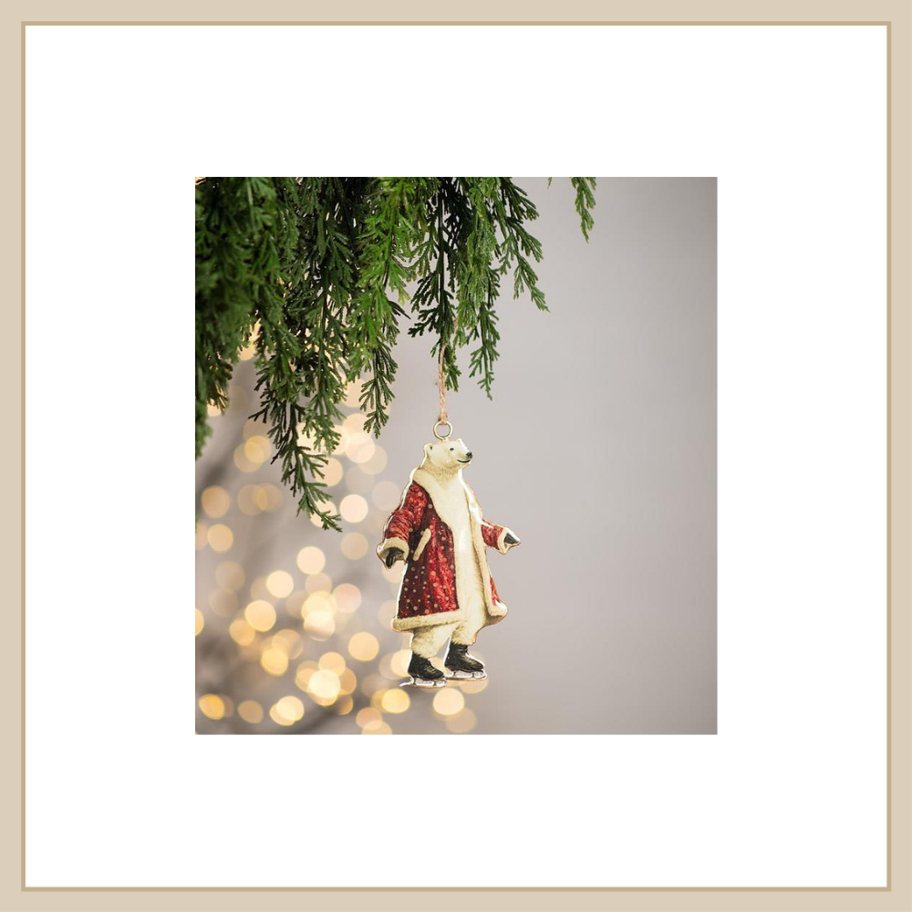 Gentleman Polar Bear Ornament