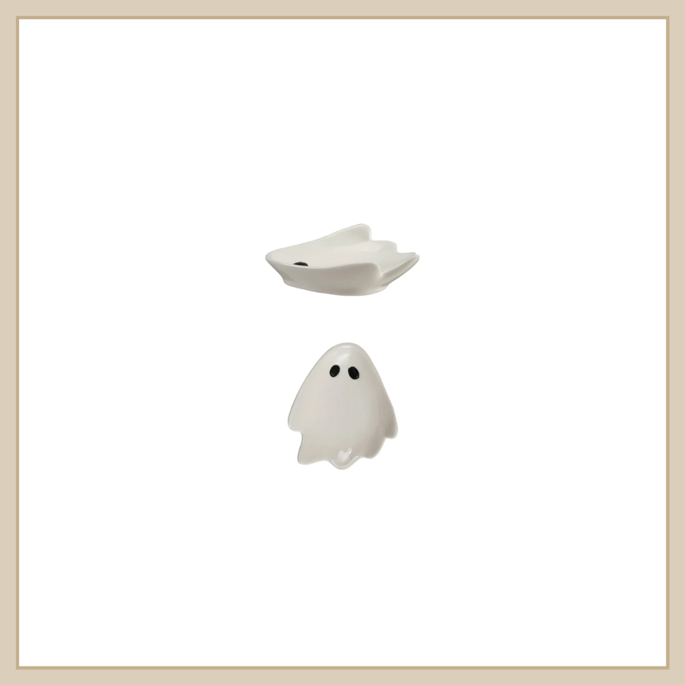 Stoneware Ghost Shaped Spoon Rest