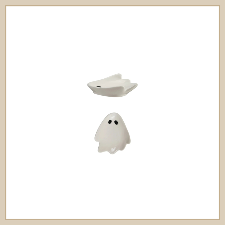 Stoneware Ghost Shaped Spoon Rest