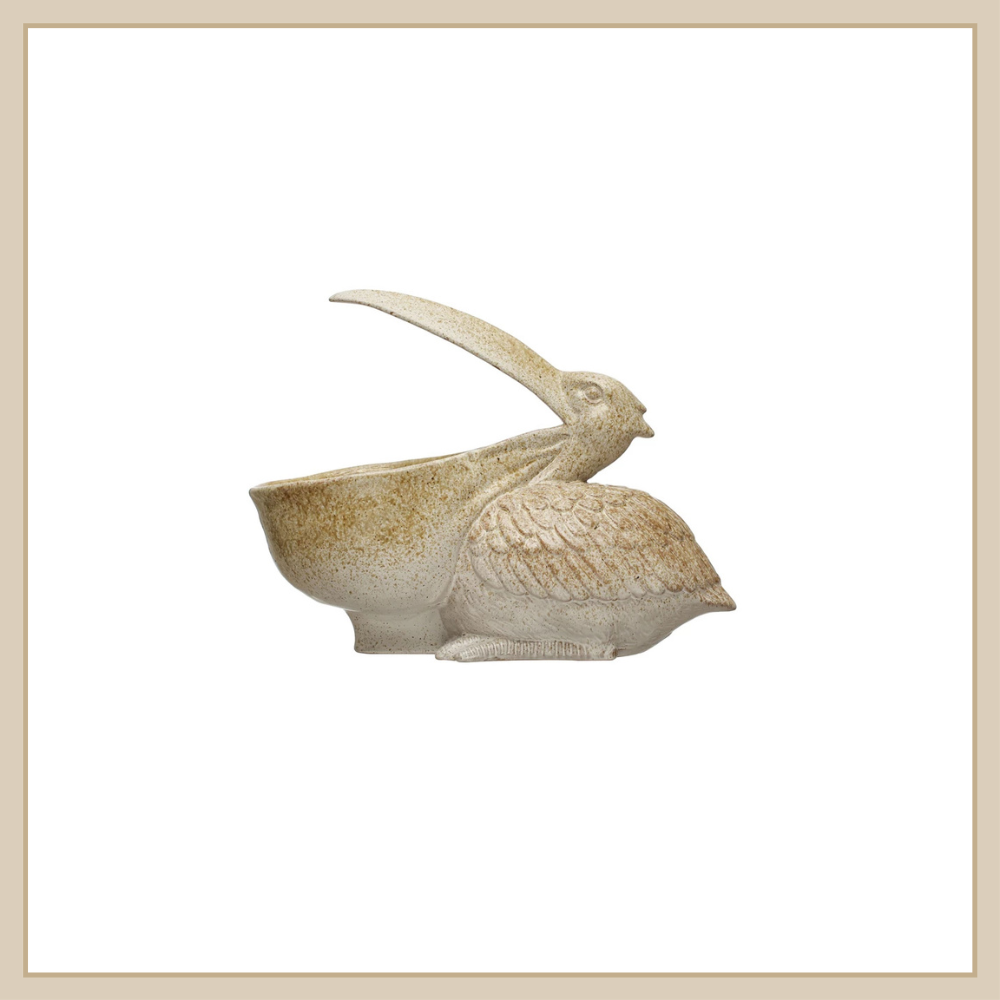 Stoneware Pelican Planter