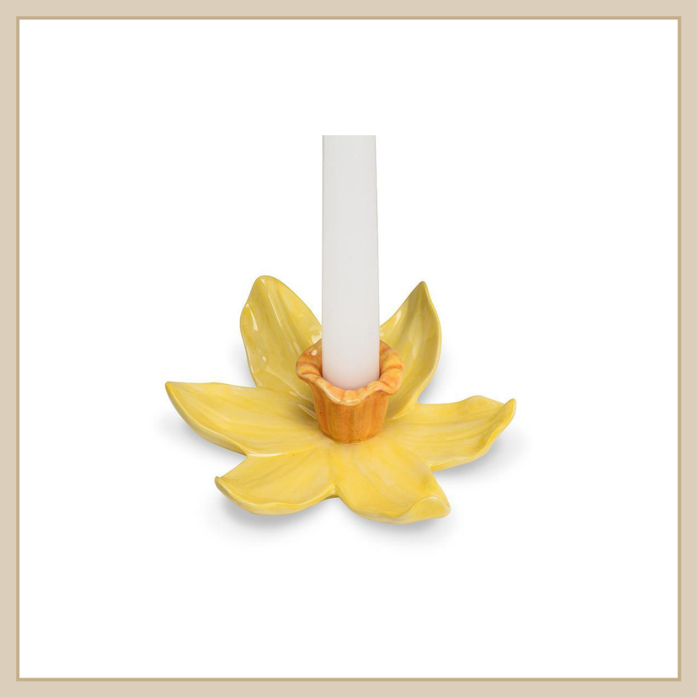 Yellow Daffodil Taper Holder