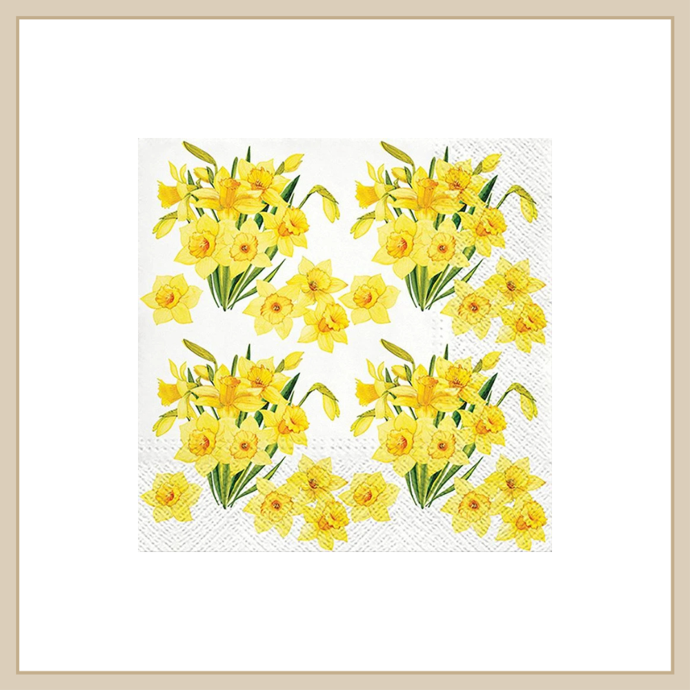 Large Daffodils Bouquet Napkins 20pk