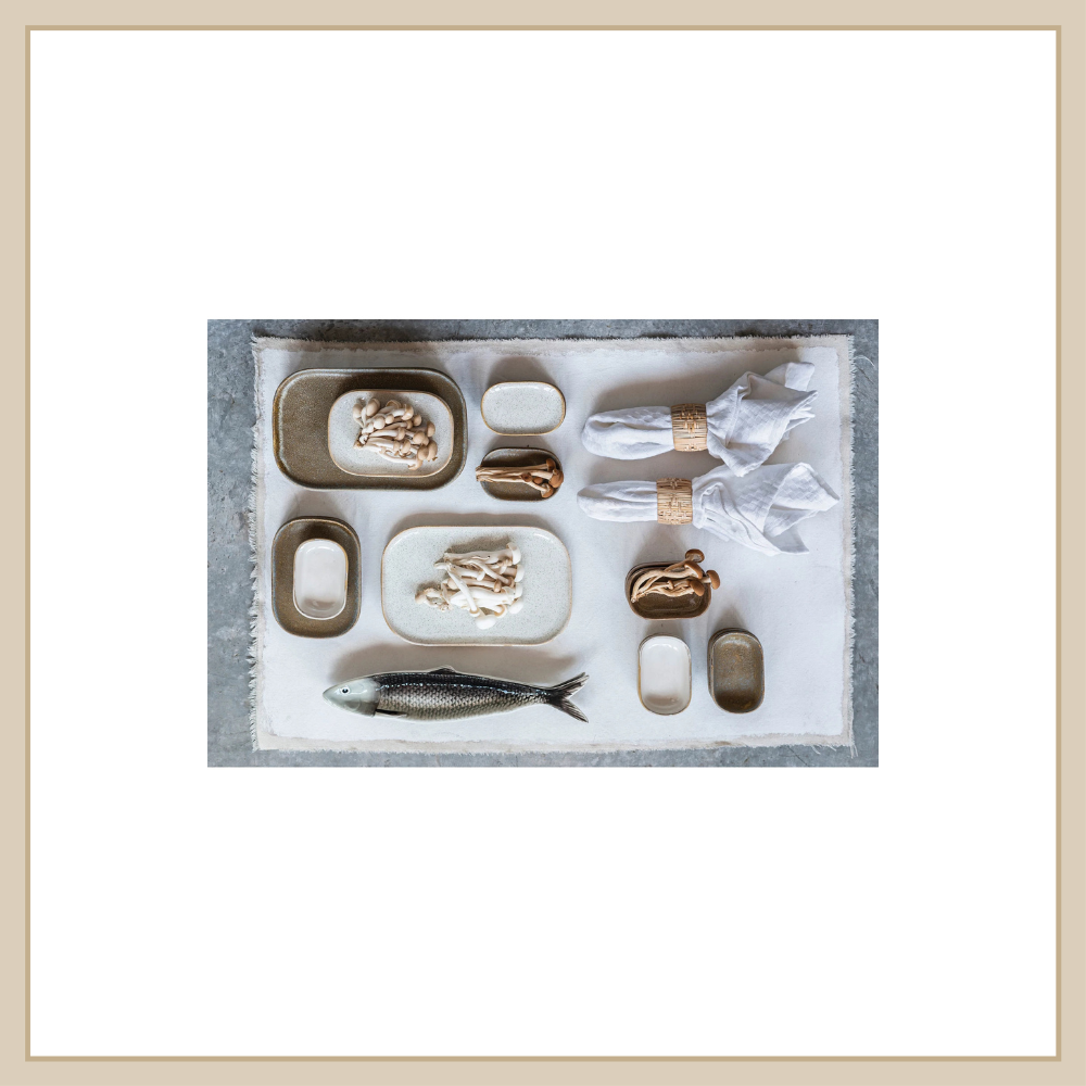 Painted Ceramic Sardine Plate