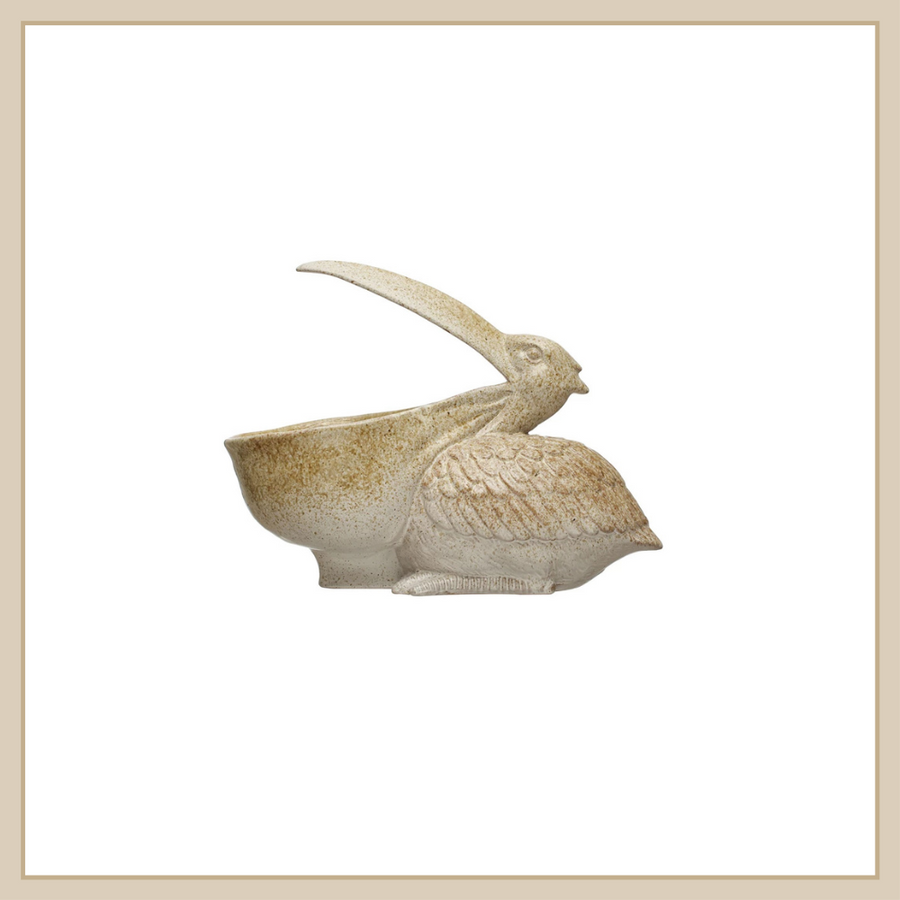 Stoneware Pelican Planter