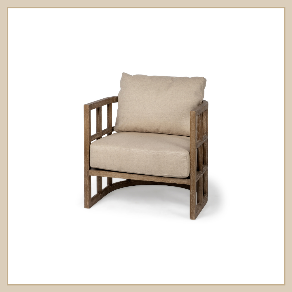 Mercana Skylar II Tan Wooden Accent Chair