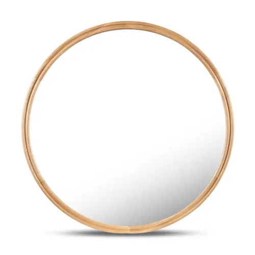 Alcott Round Mirror Small Oak