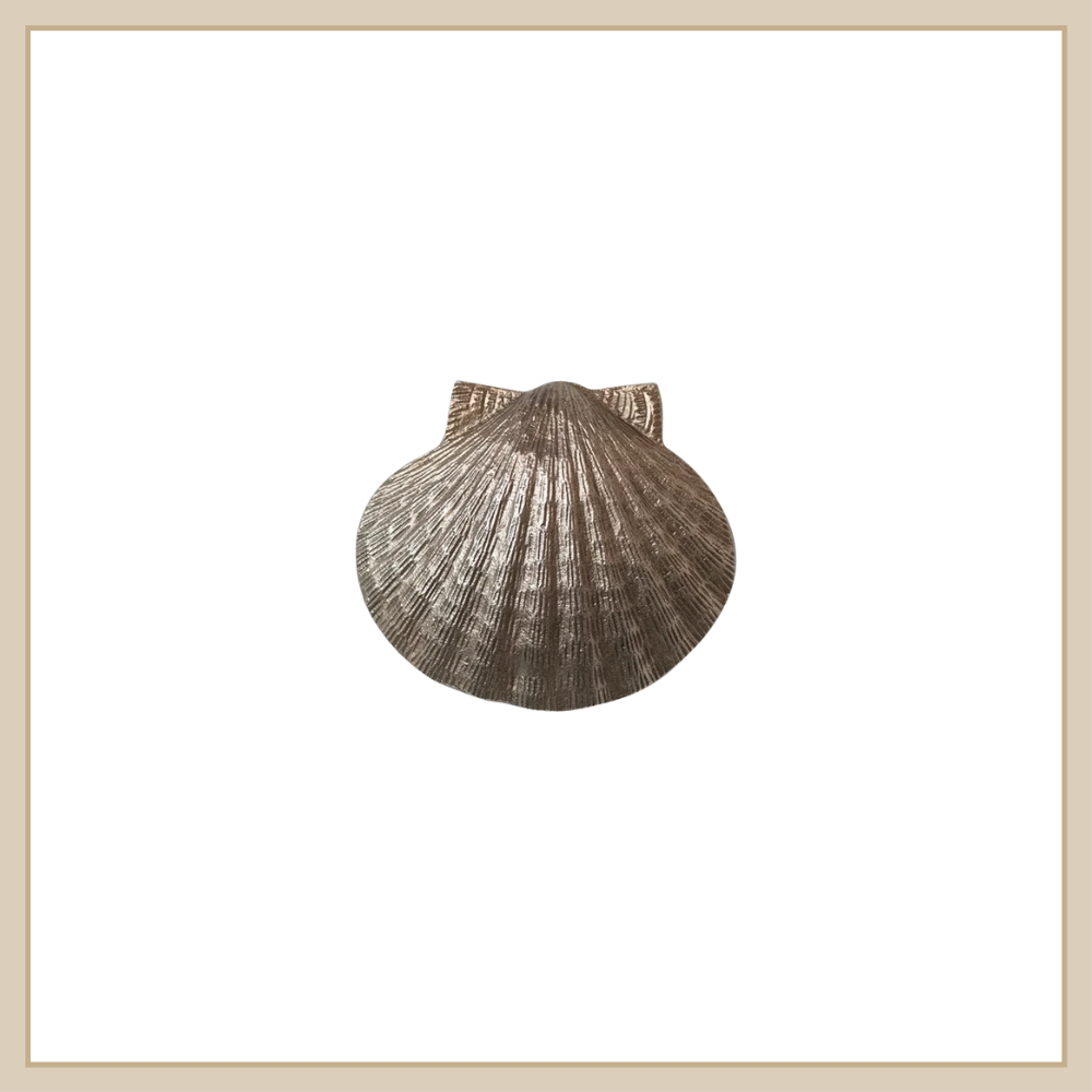 Cast Iron Shell  Door Knocker Antique Gold