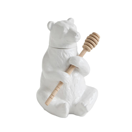 Ceramic Bear Shaped Honey Jar