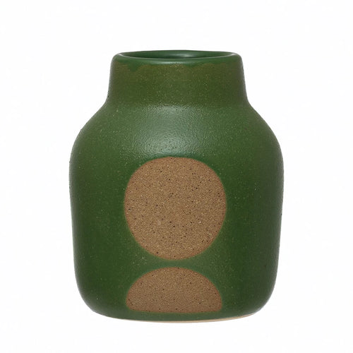 Stoneware Vase w/ Circle