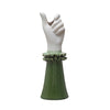 Hand Shaped Vase with Ruffled Sleeve