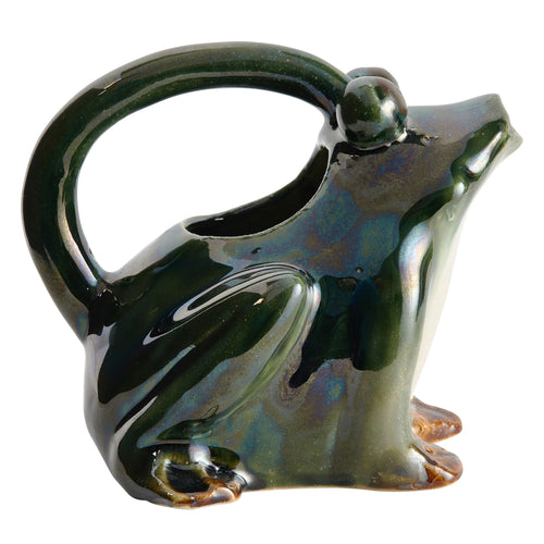 Stoneware Frog Watering Pitcher