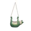 Hanging Ceramic Frog Planter w/ Jute Rope Hanger