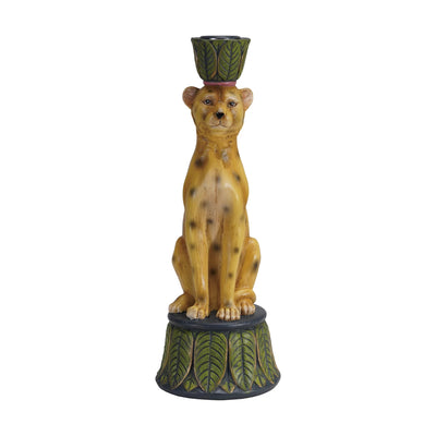 Resin Cheetah Taper Holder