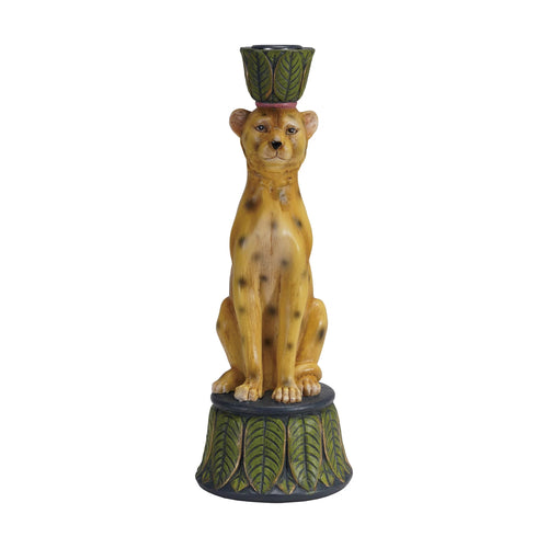 Resin Cheetah Taper Holder