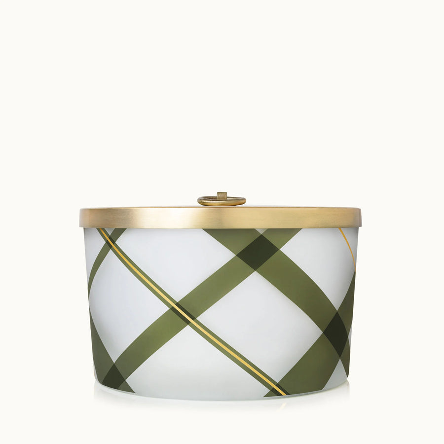 Frasier Fir Frosted Plaid Large 3-Wick Poured Candle